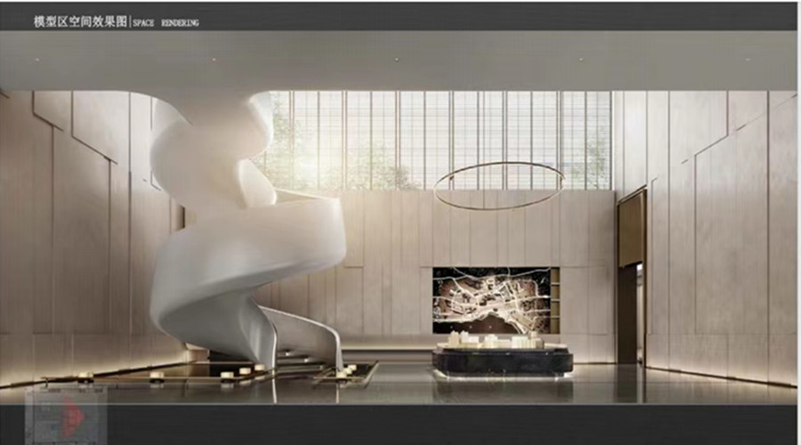 深圳卓越GRG旋轉樓梯-飾紀上品GRG廠家項目