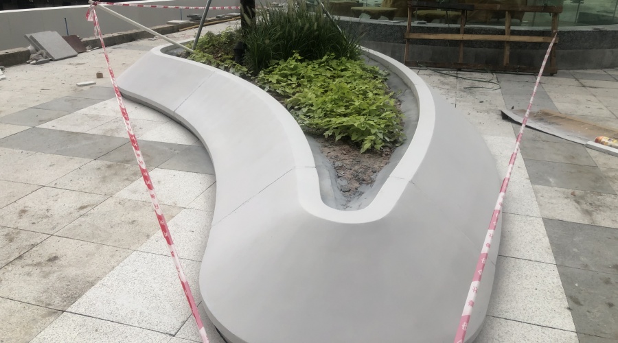 佛山市第二中學附屬學校GRC花池坐凳-飾紀上品GRC工程案例