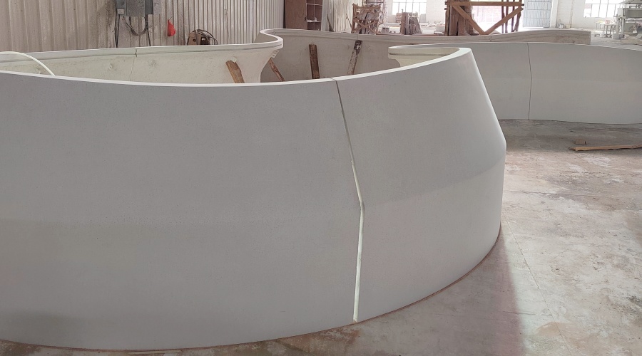 飾紀上品GRC廠家-廣州天環廣場GRC水磨石坐凳工程案例