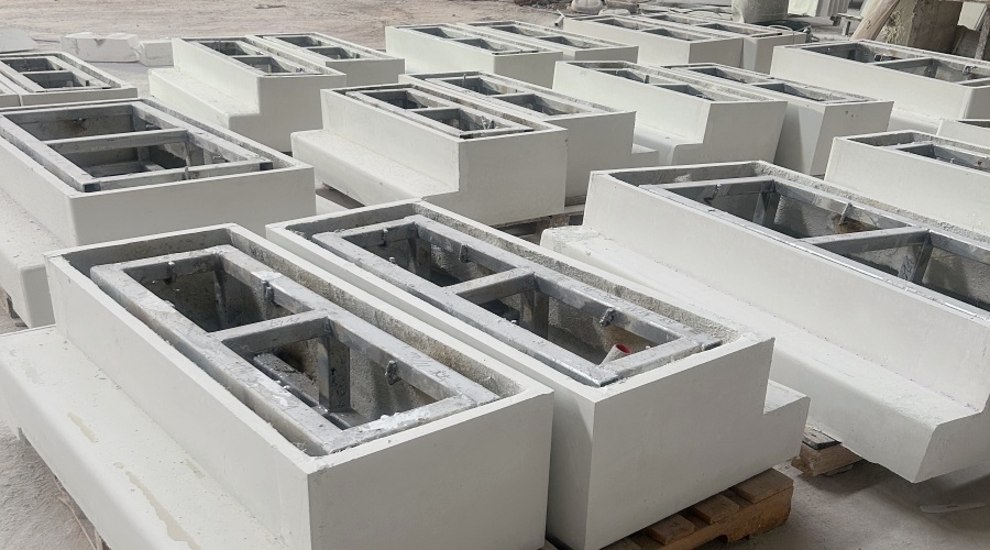 飾紀上品GRC廠家：茂名那霍服務區GRC坐凳底座工程