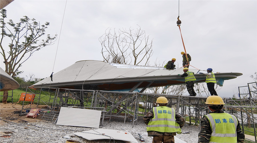 三亞海棠灣UHPC預制構件遮陽立面掛板項目