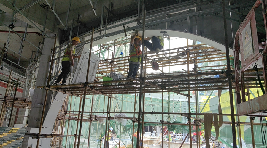 三亞保利漫海棠GRG材料定制項目