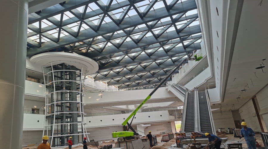 清遠科技館GRG攔河造型