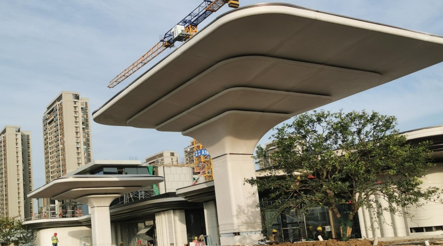 合肥華蓋UHPC柱子落地效果